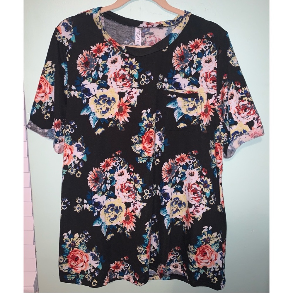 Black Floral Shirt